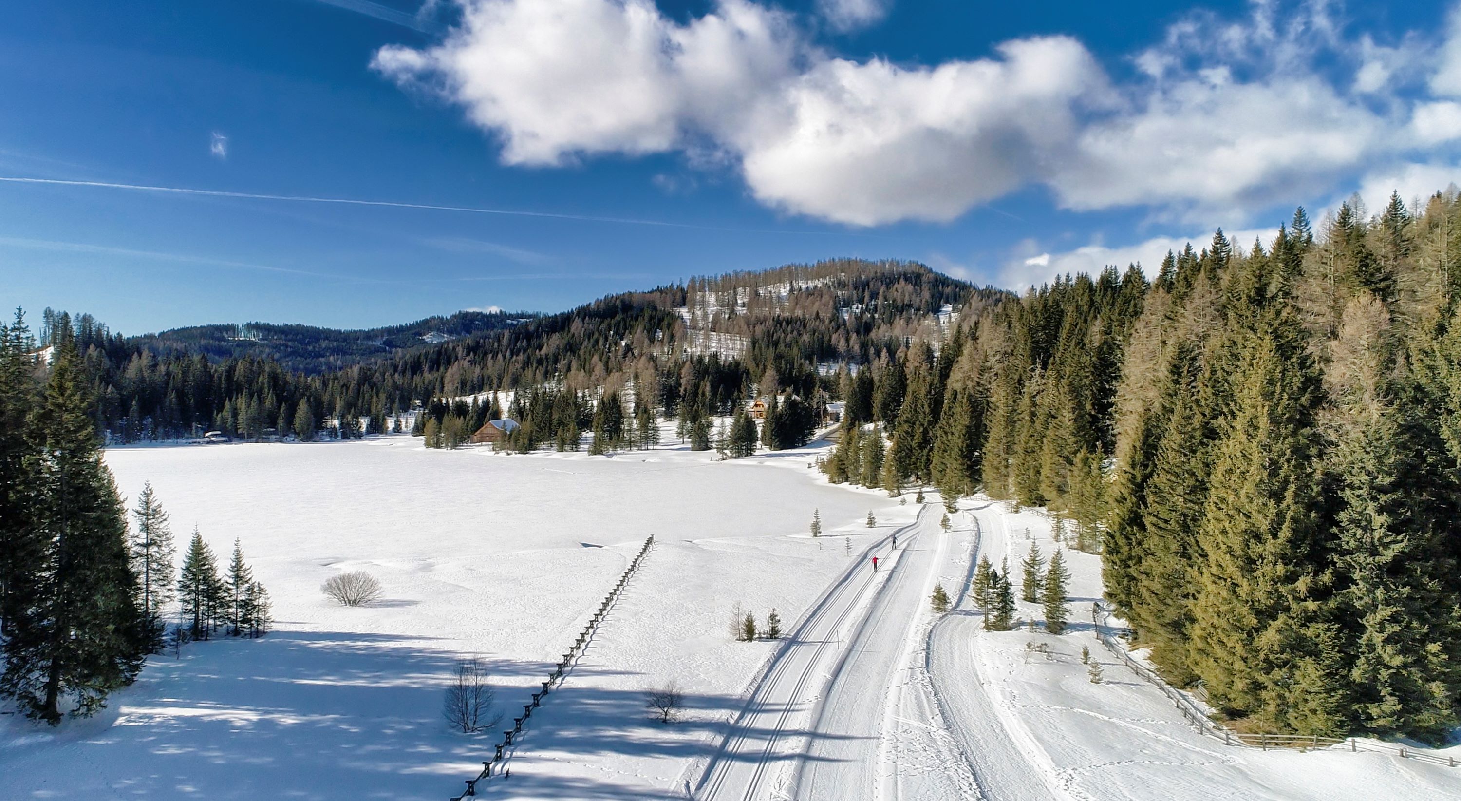 Langlaufen im Winterurlaub am Prebersee  © Ferienregion Salzburger Lungau
